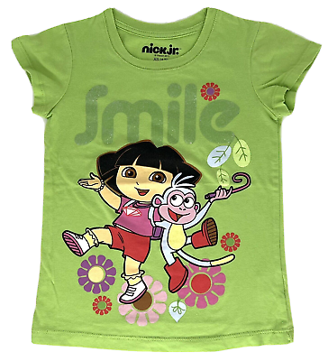 #ad #ad Nickelodeon Jr. Dora the Explorer T Shirt Girls Size XS 4 5 Green $7.99
