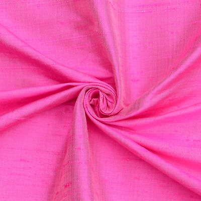 #ad Bubblegum Pink 100% Pure Silk Fabric By The Yard 41 inches width Silk Fabric $30.99