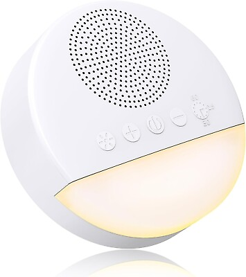#ad Portable White Noise Machine with 11 Soothing Sounds Night Light USB White $31.00