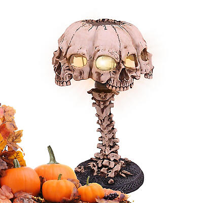 #ad Halloween Skull Skeleton Lamp Horror 3D Statue Table Light Home Decoration $29.75