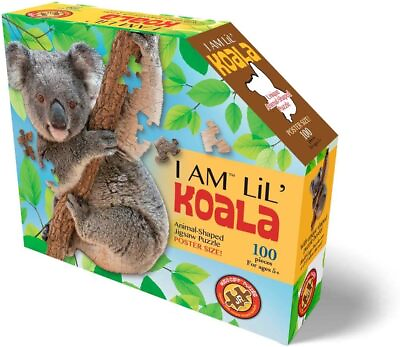 #ad Madd Capp Puzzles Jr. I AM Lil#x27; Koala 100 Pieces Animal Shaped Jigsaw Puzz $54.99