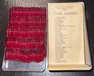 #ad Lucky Bingo Red Chips 200 Chips Drueke Games No 37 $14.99