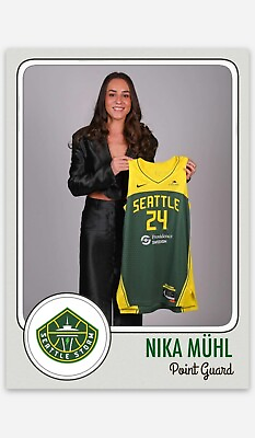 #ad Nika Muhl Custom Seattle Storm Basketball Card Limited Edition $9.49