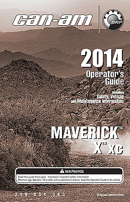 #ad Can Am Maverick X xc 2014 Owners Manual New Paperback Free Shipping Side by Side $49.90