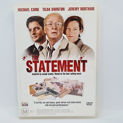 #ad The Statement 2003 Region 4 PAL Michael Caine Tilda Swinton Thriller ExRental AU $9.99