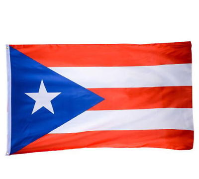 #ad PUERTO RICAN FLAG OF PUERTO RICO 3 X 5 FEET WITH BRASS GROMMETS INDOOR OUTDOOR $8.88