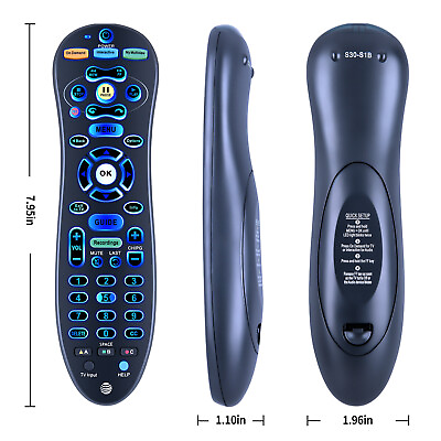 #ad For ATamp;T S30 S1B S30 S1A U Verse Box and TV Remote Control with Backlight New $18.00
