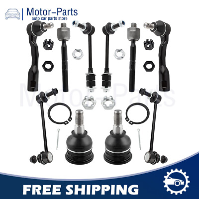 #ad 10pc Front Tie Rods Ball Joints Sway Bars for 2003 2006 Toyota Tundra RWD $88.99