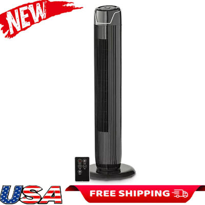 #ad #ad 36quot; Tall 3 Speed Oscillating Tower Fan Bedroom Quiet Floor Fan with LED Display $39.56
