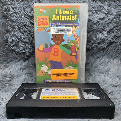 #ad Little Bill I Love Animals Tales Nick Jr VHS Tape Cosby 2002 Nickelodeon Rental $24.99