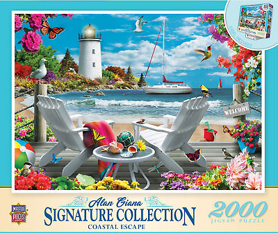 #ad MasterPieces Signature Collection Coastal Escape 2000 Piece Jigsaw Puzzle $24.99