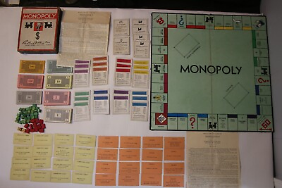 #ad Vintage 1935 Parker Brothers Trademark Patent Pending Edition Monopoly game $1299.00