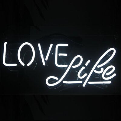 #ad Love Life White 14quot;x6quot; Acrylic Neon Sign Lamp Light With Dimmer VSX $94.99