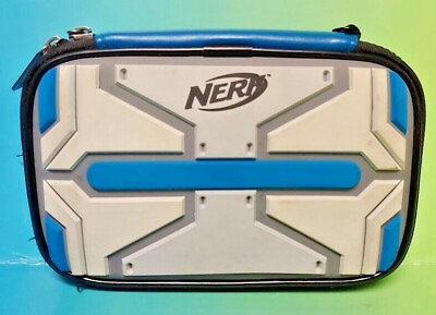 #ad Nerf Blue Black Gray System Cartridge Carry Case For Nintendo DS Game Boy Holder $9.49