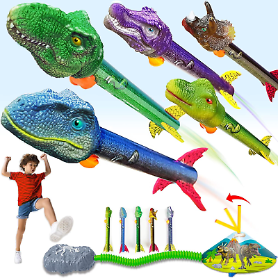#ad Dinosaur Rocket Launcher for Kids Dinosaur Toys for Kids 3 5 Outdoor Toys for $14.90