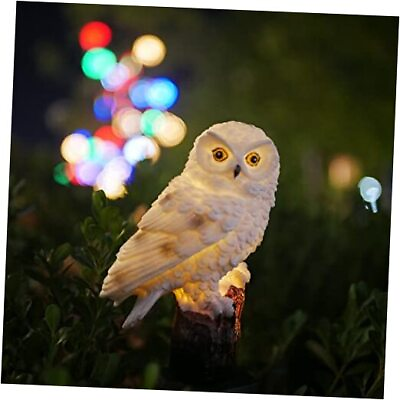 #ad Solar Garden Lights Outdoor Cute Shape Outdoor Decor Solar White Owl $16.35