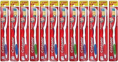 #ad 12 pk Colgate Toothbrush Medium Hard Full Head Extra Clean Wholesale Bulk Lot $11.99