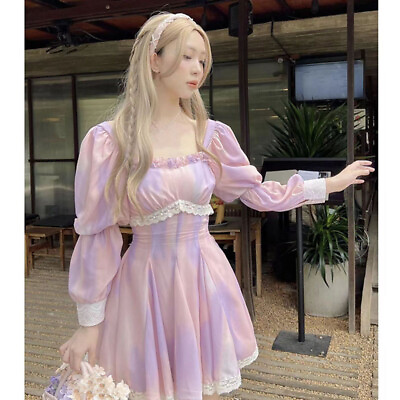 #ad Japanese Sweet Girls School Dress Party Princess Summer Short A Line Fashion $35.87