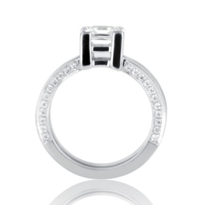 #ad 1.65 CT Ladies Princess Cut Diamond Engagement Ring 14K White Gold H SI2 $1720.40
