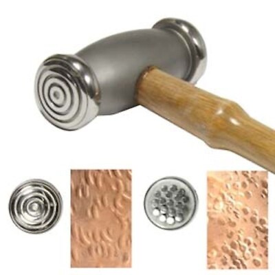 #ad Hammer One 10 OZ BeadSmith Double Texture Hammer with Wide Circles amp; Dots $26.96