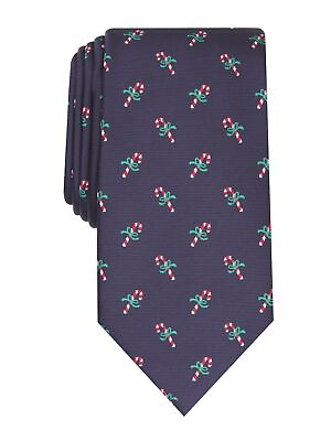 #ad CLUBROOM Mens Navy Graphic Polyester Classic Neck Tie $0.99