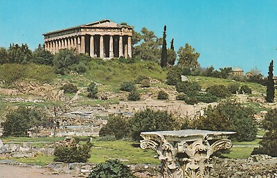 #ad Vintage Postcard Greece Temple Monument Landmark Photograph Unposted $2.47