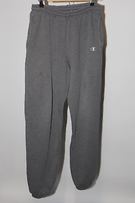 #ad Champion Sweatpants Men’s Size Medium Eco Authentic Gray Sweats Cotton Blend $13.20