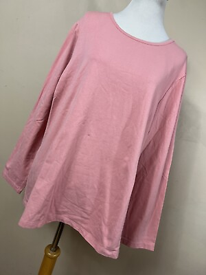 #ad Damp;Co Denim amp; Co XL Shirt Mauve Pink Essentials Long Sleeve Stretch Womens G2 $20.40