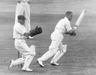 #ad Herbert Sutcliffe English cricketer action field Original Publica 1943 Photo AU $9.00