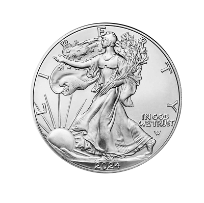 #ad 1 Troy Oz 999 Fine Silver 2024 American Eagle Walking Liberty Bullion Coin $32.50