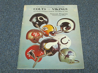 #ad Dec 22 1968 Baltimore Colts vs Minnesota Vikings Official Program $44.29