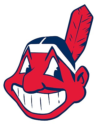 #ad Cleveland Indians Chief Wahoo Logo Die Cut Laminated Vinyl Sticker Decal MLB $3.75