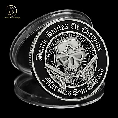 #ad Marines Death Smiles at Everyone Challenge Coin $9.08