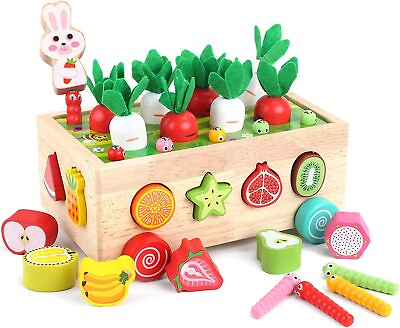 #ad Toddlers Montessori Wooden Educational Toys for Baby Boys Girls Age 1 2 3... $36.37