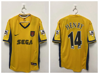 #ad Thierry Henry 1999 2000 Arsenal Away Premium Retro Jersey $59.99