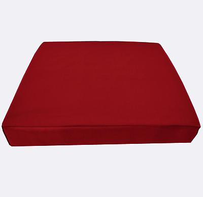#ad Aw02t Red High Quality 12oz Thick Cotton 3D Box Seat Cushion Cover Custom Size $64.50