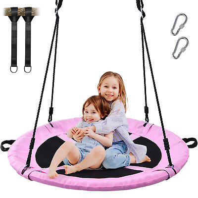 #ad 40quot; Waterproof Saucer Tree Swing Set Outdoor No Fading Swing for Children Pink $56.52