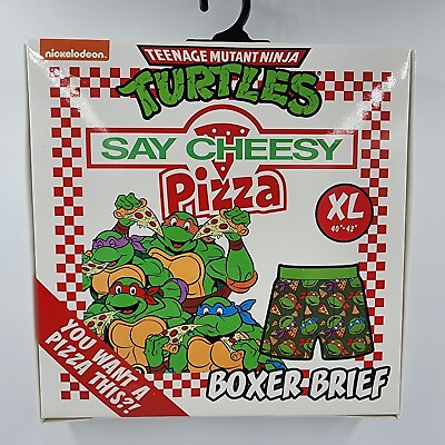 #ad Teenage Mutant Ninja Turtles Boxer Briefs Pizza GIFT BOX Men#x27;s Size XL 40 42 $20.99