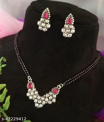 #ad Gold Plated Ethnic Wedding Kanthi Mangalsutra Mala Indian Women Fashion Jewelry $11.87