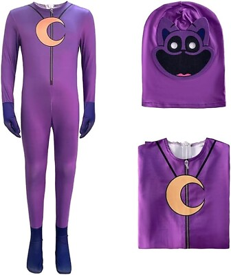 #ad Catnap Costume Smiling Critters Purple Jumpsuit Poppy Youth sz 130 6 7 $18.99
