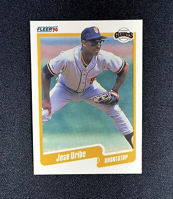 #ad 1990 Fleer Jose Uribe #74 Baseball Card San Francisco Giants $1.99