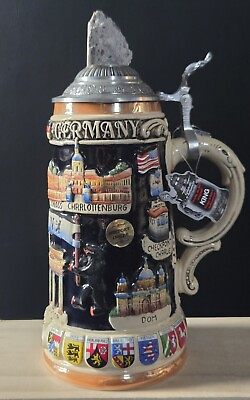 #ad King Signed BERLIN WALL Stone Limited Edition Germany Stein 2254 of 10000 EUC $98.99
