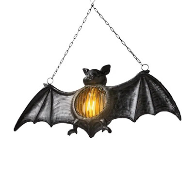 #ad Halloween Party Bat Hanging Decor Lights Props Bat Lantern Hanging Lamp Light $14.97