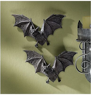 #ad Set of 2: Count Dracula Vampire Bats Halloween Decoration Wall Sculptures Props $33.62