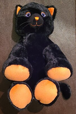 #ad Build A Bear Lucky Kitty Black Cat Plush Stuffed Animal Toy Halloween Collection $17.50
