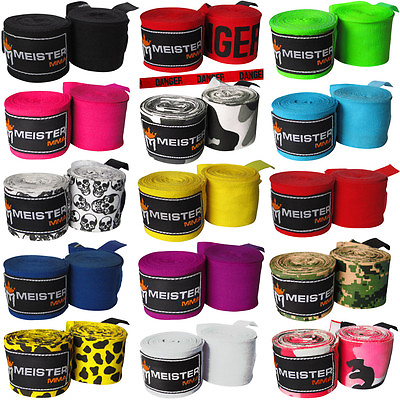 #ad #ad MEISTER 180quot; SEMI ELASTIC HAND WRAPS PAIRS MMA Boxing Mexican Lot ALL COLORS $8.99