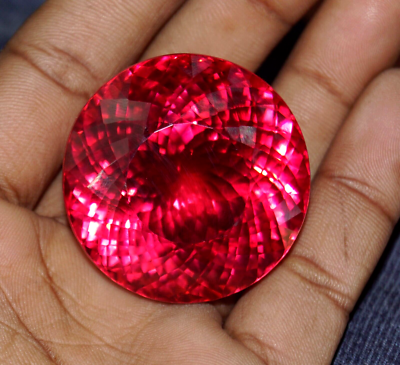 #ad Certified Round Natural Flawless Padparadscha Sapphire 379.20 Ct Loose Gemstone $411.58