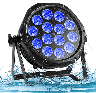 #ad LED Par Lights IP67 Waterproof Stage Light Outdoor RGBW 4 In 1 Uplighting DMX $126.99