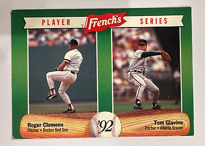 #ad 1992 French#x27;s Mustard Player Series Food Issue Tom Glavine Roger Clemens#2 quot;RARE $2.32
