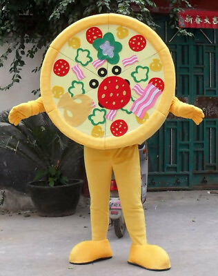 #ad Halloween Pizza Mascot Costume Cosplay Party Dress Clothing Carnival Adult $322.97